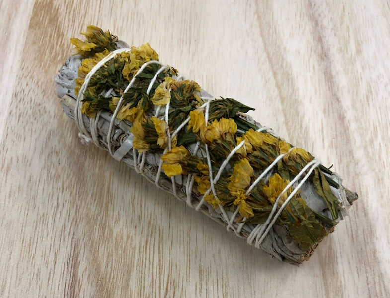 Atadillo Salvia blanca californiana con flores sinuata amarilla